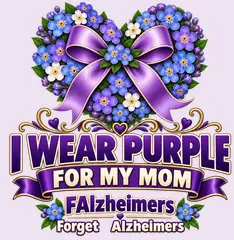 Ilustración de I Wear Purple For My Mom